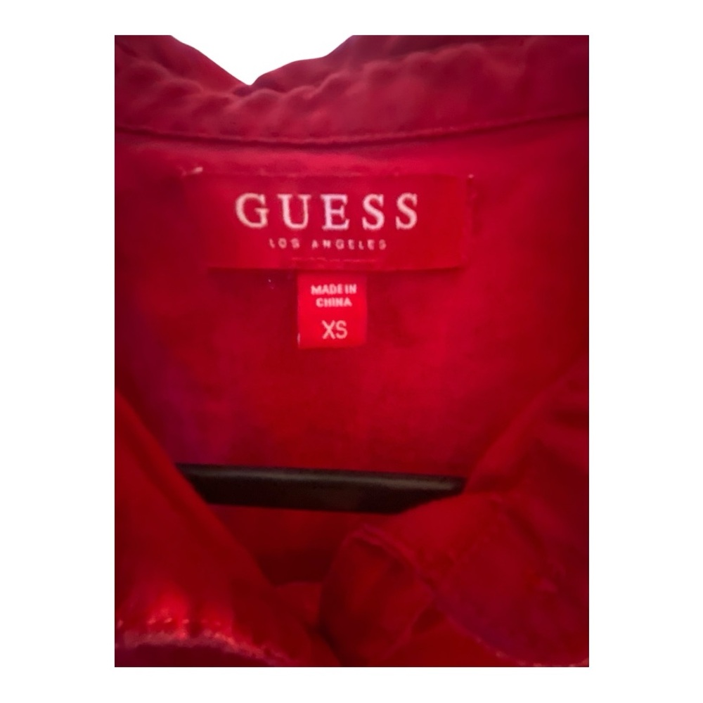 Guess Red Sleeveless Polo Collar Mini Dress - Picture 5 of 7